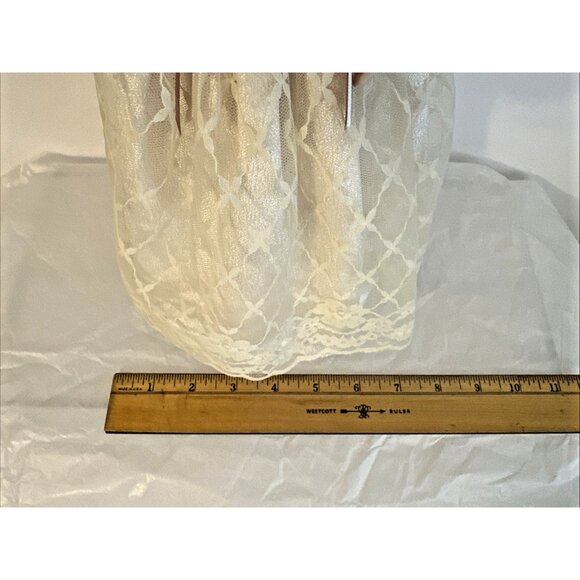 Vintage Victorian Lady Angel Christmas Tree Topper 12” White Lace Dress Ribbons - Picture 8 of 8